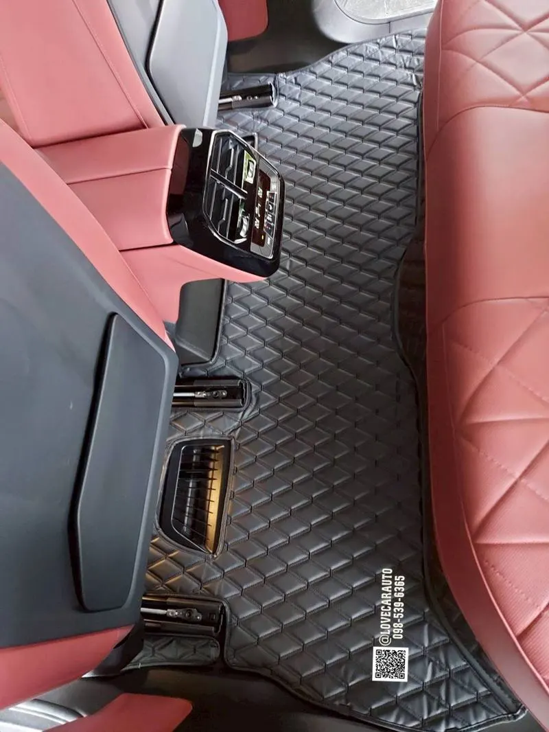 พรมปูพื้นรถยนต์ 6D Bmw IX50 สีดำล้วน