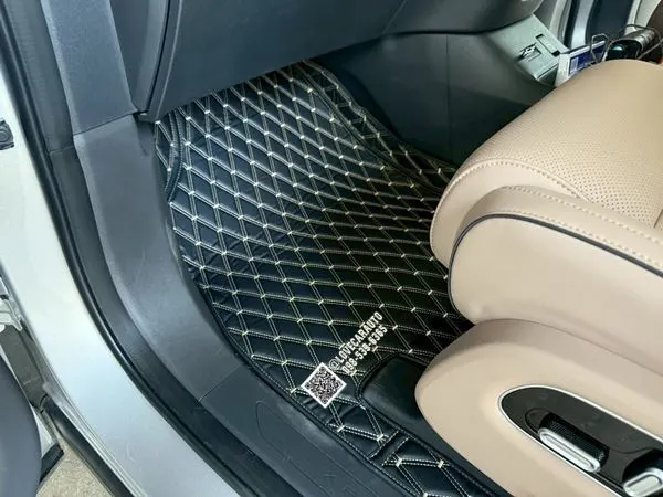 พรมปูพื้นรถตู้-Xpeng-X9-VVIP-ด้ายคู่สีดำด้ายทอง