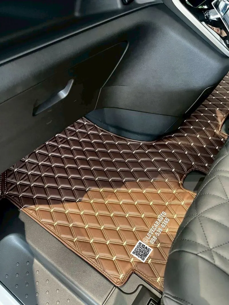 พรมปูพื้นรถยนต์ 6D Nissan Serena C27 vvip กาแฟด้ายทอง
