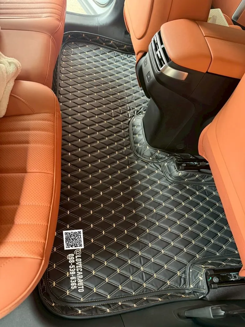 พรมปูพื้นรถยนต์ 6D Changan Deepal E07 พรม VVIPด้ายคู่ สีดำด้ายทอง