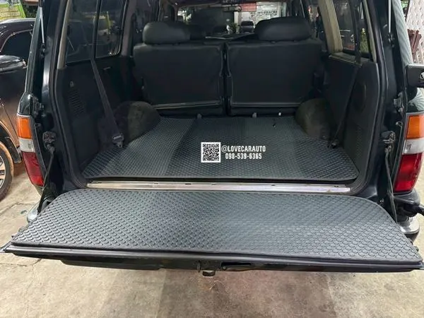 พรมปูพื้นรถยนต์ Toyota Land cruiser vx80 พรมกระดุมใหญ่สีเทา
