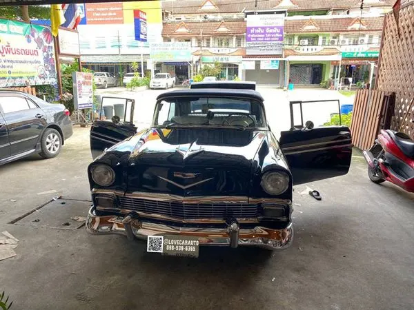 พรมปูพื้นรถยนต์ chevrolet bel air ปี2499 สีดำด้ายทอง