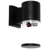 โคมไฟผนังภายนอกG-8073-2/1 90MM. BK แก้วขุ่น