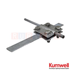 KUMWELL LCACSS-W10-T303.5 ข้อต่อกลมและเทป (สแตนเลส) (Round and Tape Connector (Stainless Steel) Tape size 20x3 to 30x3.5 mm, Cable size 8-10 mm