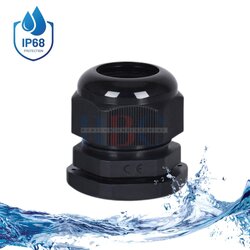 CPB-M12 เคเบิ้ลแกรนด์พลาสติก ไนล่อน เกลียว METRIC (M) สีดำ ( NYLONCABLE GLAND )