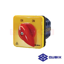 QUBIX SA16-2-3/61039-B03H สวิตช์สับเปลี่ยนสองทางไม่มีตำแหน่งปิด 3P 16A 3kW / 5.5kW 48×48มม. (CHANGE OVER SWITCHES WITHOUT OFF)