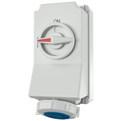 MENNEKES 7012A (รหัสใหม่ 5602306G) ปลั๊กตัวเมียติดผนัง พร้อมสวิทว์และ DUO-Interlock (2P+E) 16A 230V IP67