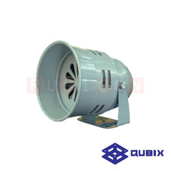 QUBIX MS-290 มอเตอร์ไซเรน (Motor Siren) IP44 105dB วัสดุเหล็ก สีเทา