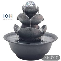 น้ำพุล้นตั้งโต๊ะ รุ่นใบบัวมงคล1166037 น้่ำพุตกแต่งเสริมฮวงจุ้ยโต๊ะร้านค้า น้ำล้นสวยๆตกแต่งบ้าน