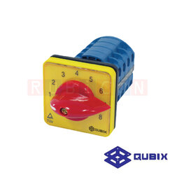 QUBIX SA16-8-4/61054-B03 สวิตช์มัลติสเต็ปแบบไม่มีตำแหน่งปิด 1P 16A 3kW / 5.5kW ขนาด 48×48มม. (MULTI-STEP SWITCHES WITHOUT "OFF" 1 POLE)