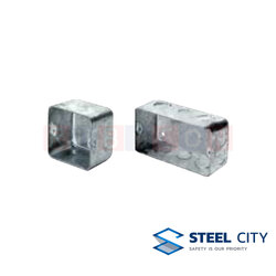 STEEL CITY HBX933 เอ็ม.เค.บ็อกซ์อาบสังกะสี 1.2mm. SINGLE GANG ตื้น 1/2" x 3/4" (HOT DIP GALVANIZED M.K. BOXES)