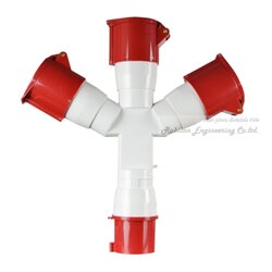 "MASHI" MA-1014 ปลั๊กกระจายไปเข้า 1 ออกสาม ปลั๊กสามทาง (MULTIPLE OUTLET SOCKETS) 3P+N+E 16A 380-415V 6H IP44