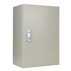 KBJC 0008 ตู้ไฟสวิทช์บอร์ดแบบกันฝุ่นกันน้ำฝา 2 ชั้น ไม่มีหลังคา (ฝานอกทึบ) ขนาด450x600x250mm.