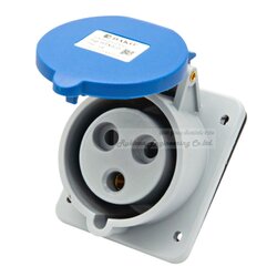 "DAKO" HTX 313 เต้ารับฝังเฉียง (2P+E) 16A IP44 DAKO