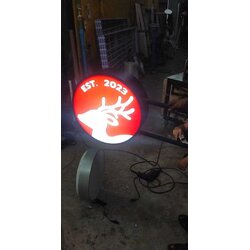 ป้ายตู้ไฟวงกลม ป้ายกล่องไฟวงกลม ป้ายหน้าร้าน EST.2023