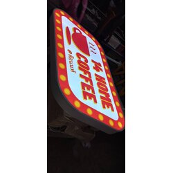 ป้ายกล่องไฟไดคัท ป้ายตู้ไฟ 14 HOME COFFEE