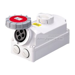 DAKO Plug เต้ารับพร้อมสวิทช์ล็อคกันน้ำ HTPZ 1241 (3P+E) 32A IP67 (SWITCHED & INTERLOCKED SOCKETS IP67)