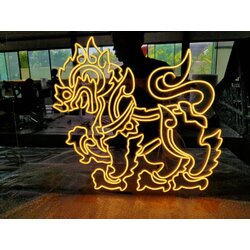 ป้ายไฟนีออนเฟล็คแอลอีดี งานโลโก้สิงห์