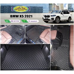 พรมรถยนต์ 6D สีดำด้ายครีม BMW X5 2021