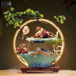 น้ำพุตั้งโต๊ะน้ำล้นตั้งโต๊ะ รุ่นปี่เซียะเทพมงคลXY010 เสริมฮวงจุ้ยโชคลาภ ค้าขายร่ำรวยเสริมดวง ตกแต่งบ้าน ให้เป็นของขวัญได้ทุกโอกาส