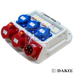 ฺ"DAKO PLUG" B11MB09-2 กล่องปลั๊กกระจายไฟ 3P+N+E 16A 400V 3H IP44