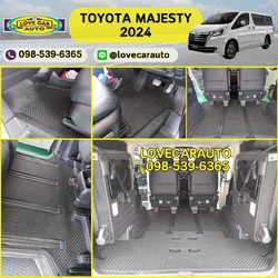 พรมรถตู้ TOYOTA Majesty 2024 กระดุมดำ