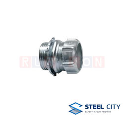 STEEL CITY H-MRCN11 คอนเนคเตอร์จับท่อบางกันน้ำ มายด์สตีลอาบสังกะสี ขนาด 1/2” (HOT DIP GALVANIZED RAIN TIGHT E.M.T. CONNECTOR)