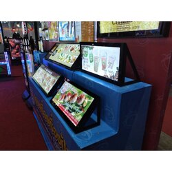 ป้ายไฟกรอบกระจายแสงแอลอีดี งานกรอบมีขาตั้ง