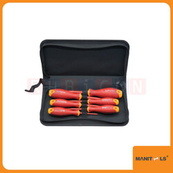 ชุดไขควงฉนวนไฟฟ้า SV-6A 1000V 6 ชิ้น พร้อมกระเป๋า (VDE 1000V SCREWDRIVER SET 6 PCS WITH BAG)