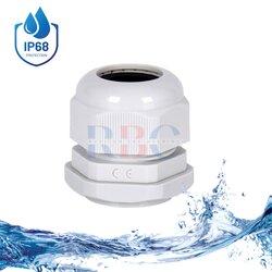 CPW-M12 เคเบิ้ลแกรนด์พลาสติก ไนล่อน เกลียว METRIC (M) สีขาว ( NYLONCABLE GLAND )