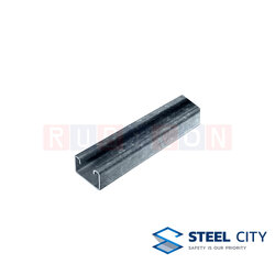 STEEL CITY HCC01 รางซีอาบสังกะสี หนา 1.6 mm แบบตื้น ขนาด 25x40 x2400mm. (HOT DIP GALVANIZED C-CHANNELS)