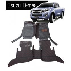 พรม 6D Isuzu D-max cab สีดำด้ายแดง