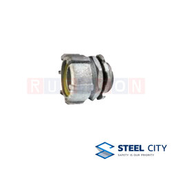 STEEL CITY คอนเนคเตอร์เหล็กหล่อจับท่ออ่อนกันน้ำอาบสังกะสี (HOT DIP GALVANIZED LIQUID TIGHT FLEXIBLE CONDUIT)
