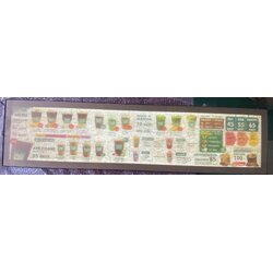 ป้ายเมนูไฟแนวนอน Slim Lightbox ขนาดยาว สำหรับร้านเครื่องดื่มหลากหลายเมนู