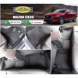 พรมดักฝุ่นไวนิล MAZDA CX-30 สีดำ