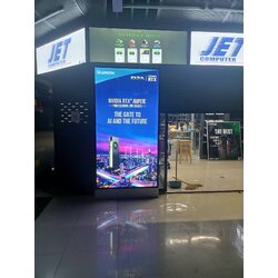 กรอบป้ายไฟแอลอีดีติดผนัง ตกแต่งหน้าร้าน งานร้านJET COMPUTER