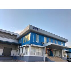 งานป้ายอักษรโลหะไม่ใส่ไฟ ซิ้งค์พ่นสีน้ำเงิน ยกขอบสูง2นิ้ว งานCPS