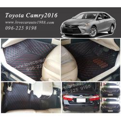 ร้านพรมรถยนต์ พรม 6D Toyota Camry 2016 สีดำด้ายแดง