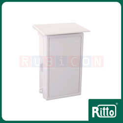 "RITTO" EUR 1 กล่องพลาสติกกันฝุ่นกันฝน (มีหลังคา) พร้อมแผ่นในสำหรับยึดอุปกรณ์ แบบฝาทึบ (พลาสติก ABS) ขนาด : W180xH320xD130 mm.