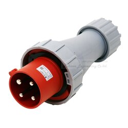 "DAKO PLUG" HTN 0341 ปลั๊กตัวผู้กลางทางกันน้ำ (3P+E) 63A 400V 6H IP67
