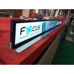 งานกรอบป้ายไฟกระจายแสงแอลอีดี กรอบป้ายไฟฝาเปิดปิด งานกรอบป้ายไฟFocus กรอบโฟกัส