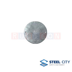 STEEL CITY HBY71 ฝาปิดอ๊อกตะกอนบ็อกซ์อาบสังกะสี หนา 1.2 mm. (HOT DIP GALVANIZED SURFACE COVER FOR OCTAGON BOXES)