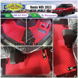 พรมปูพื้นรถยนต์ 6D Honda WRV 2023 สีแดงสด