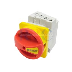 "DAKO" DKPD16-A4-EH4 16A IP20 สวิทช์ลูกบิดกันน้ำ (ฝังหน้าตู้) สวิทช์ ตัด-ต่อ ไฟกระแสตรง ( DC Switch Disconnect )