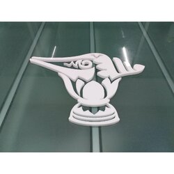 เลเซอร์ไดคัทอะคริลิคสีขาว งานหอยสังข์