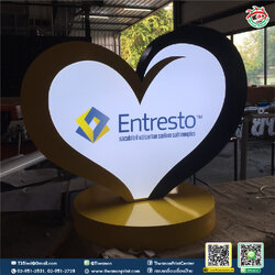 ป้ายตั้งโต๊ะLED ตามรูปทรง งาน Entresto