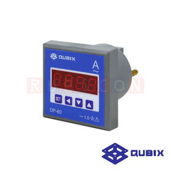 QUBIX DP-T60A พาเนลมิเตอร์แบบดิจิตอล ดิจิตอลแอมมิเตอร์ ต่อผ่านCT 0-9999A (CT) X/5A (DIGITAL PANEL METER DP SERIES 60x60MM. (DIGITAL AMPMETER FOR CT)