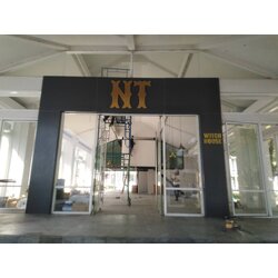 งานป้ายอักษรโลหะ ป้ายอักษรโลหะหน้าร้าน ป้ายอักษรโลหะร้านค้า งานNT WITCH HOUSE