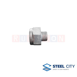 STEEL CITY HCEEG12 เกลียวเพิ่มขอบเหลี่ยมอาบสังกะสี (M)1/2” TO (F)3/4” (HOT DIP GALVANIZED EDGE CONDUIT ENLARGERS)
