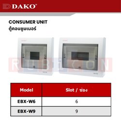 "DAKO" ตู้คอนซูมเมอร์ EBX-W6, EBX-W9 (EBX SERIES)